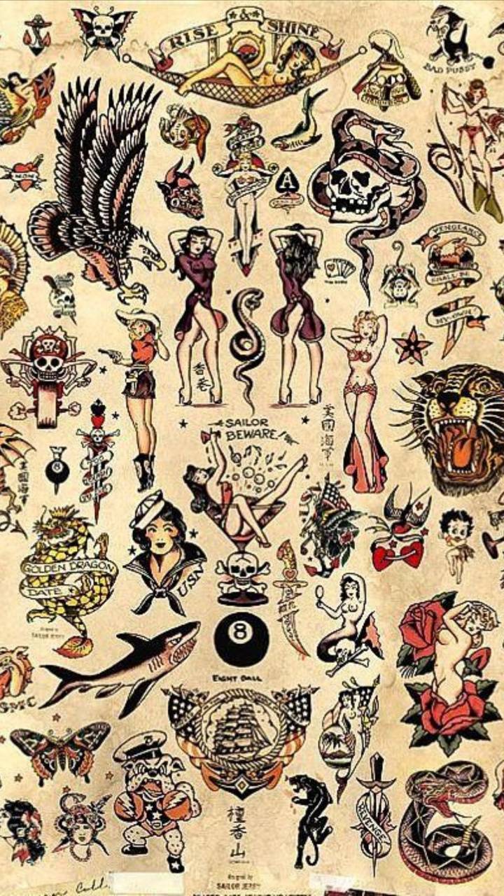 Vintage Tattoo Wallpaper Free Vintage Tattoo Background