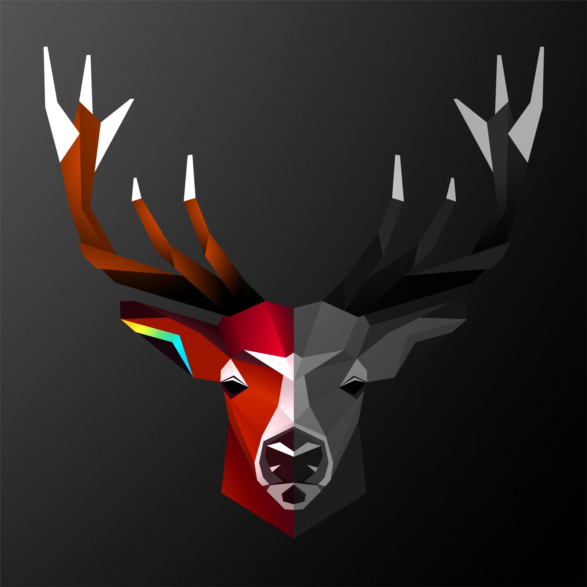 abstract deer 4k iPad Air Wallpaper Free Download