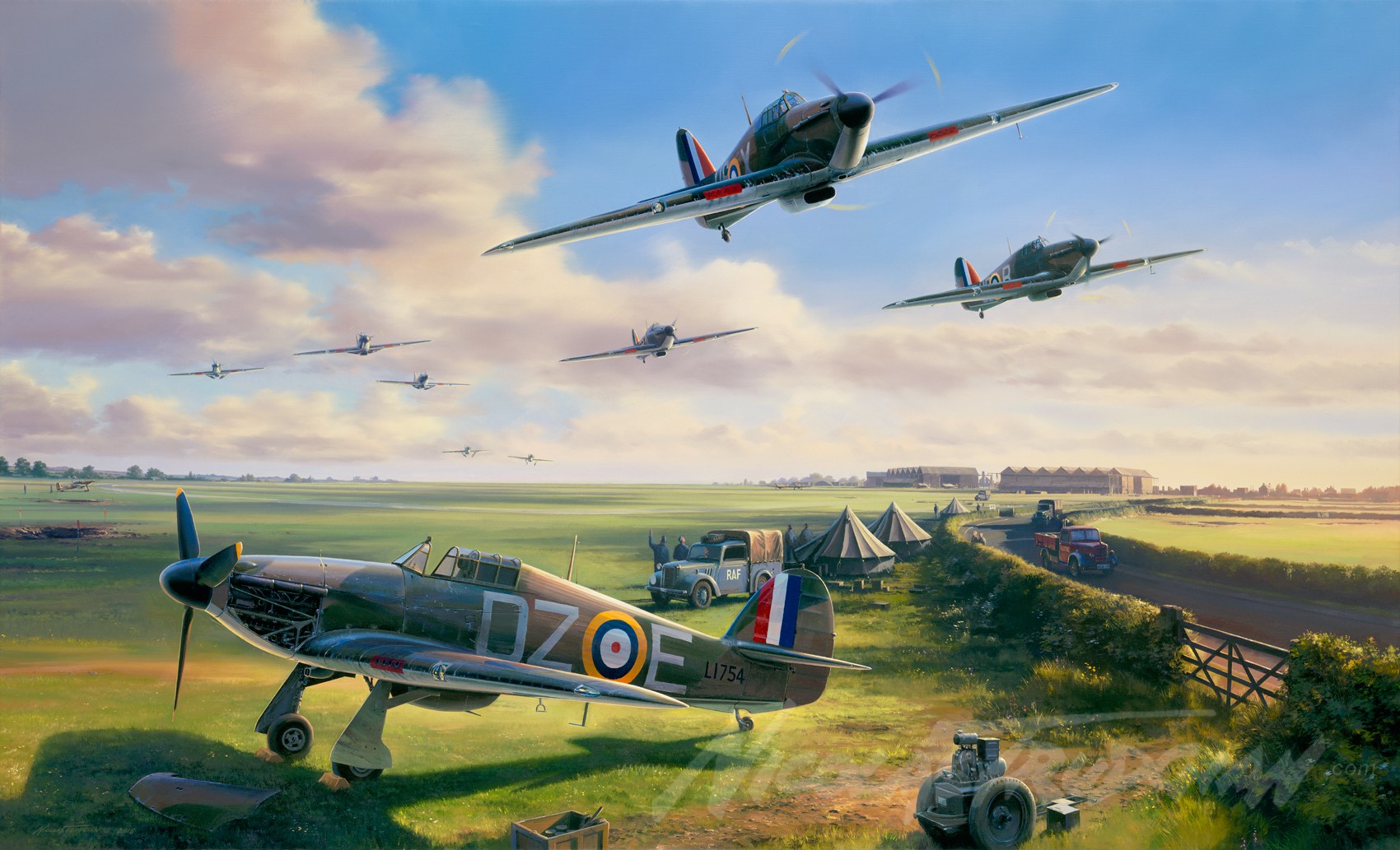 Wallpaper, vehicle, airplane, military aircraft, World War II, air force, Battle of Britain, Royal Airforce, Hawker Hurricane, Flight, Takeoff, atmosphere of earth, fighter aircraft, air show, aerobatics, general aviation, aircraft engine