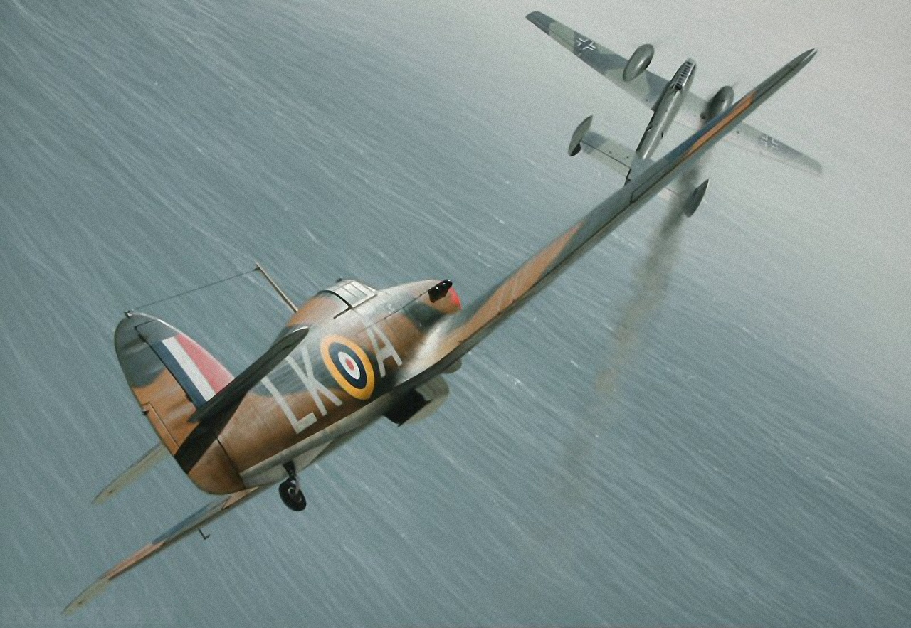 Wallpaper Fighter Airplane Airplane hawker hurricane bf 110 ww2