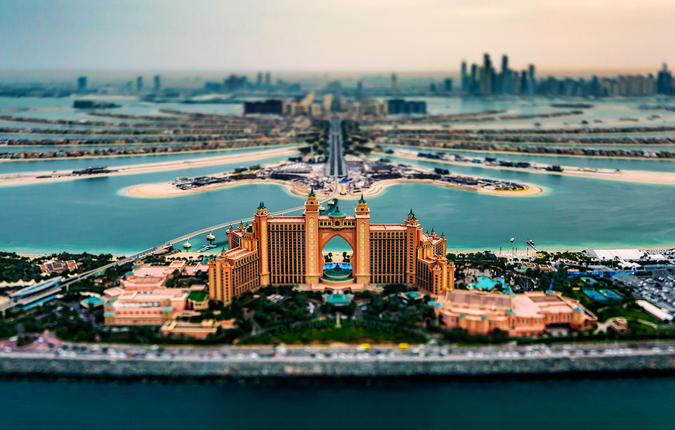 Wallpaper beach, horizon, Dubai, Atlantis The Palm, Palm Jumeirah image for desktop, section город