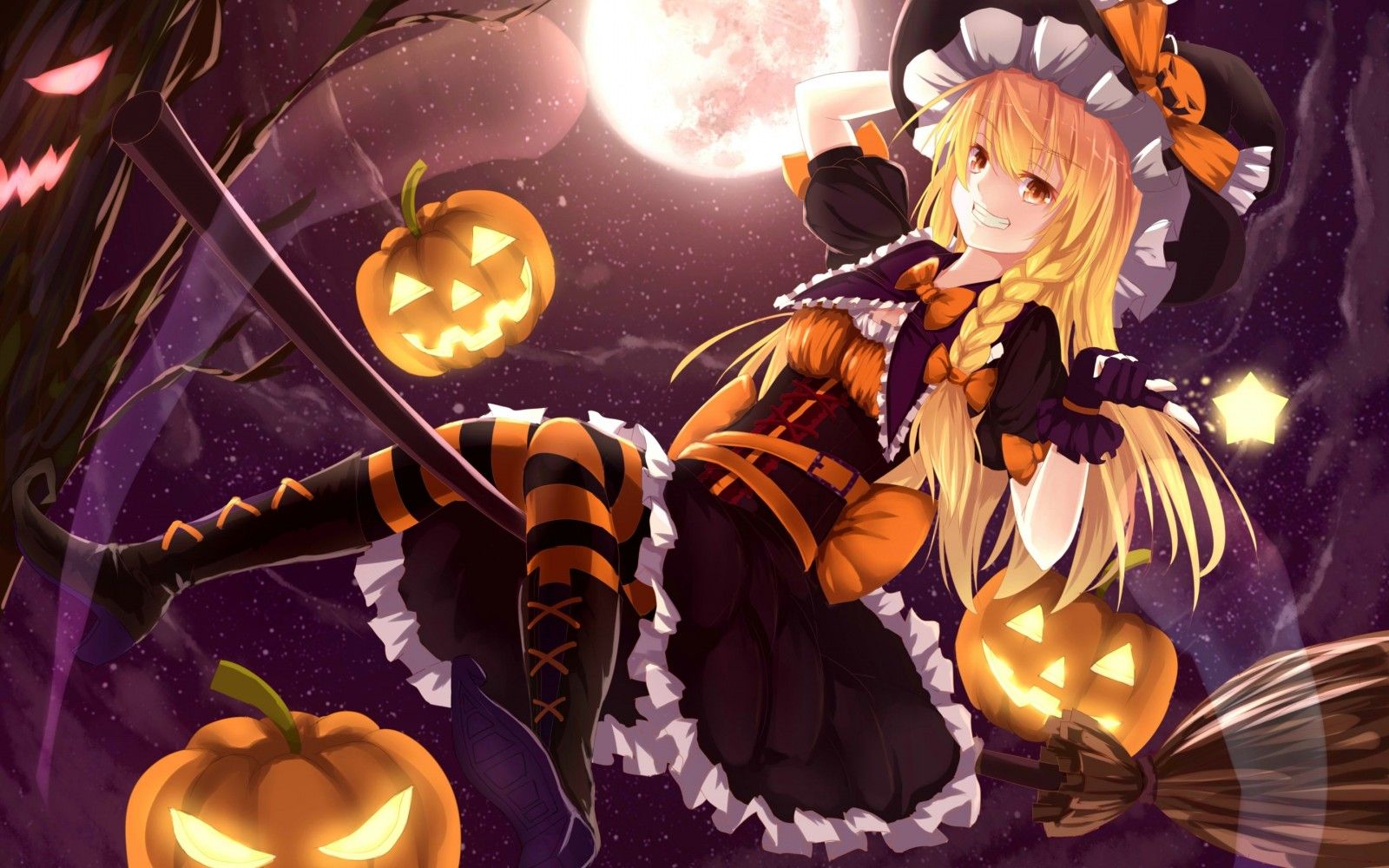 Halloween Anime Girl Wallpaper Free Halloween Anime Girl Background