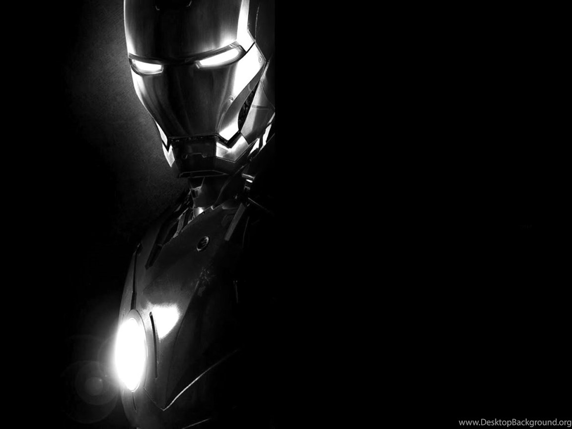 Black And White Iron Man Desktop Background