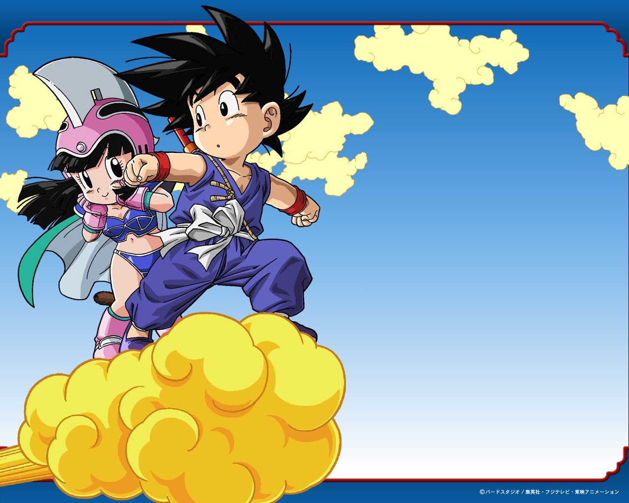 chibi son goku dragon ball z chichi 1280x1024 wallpaper