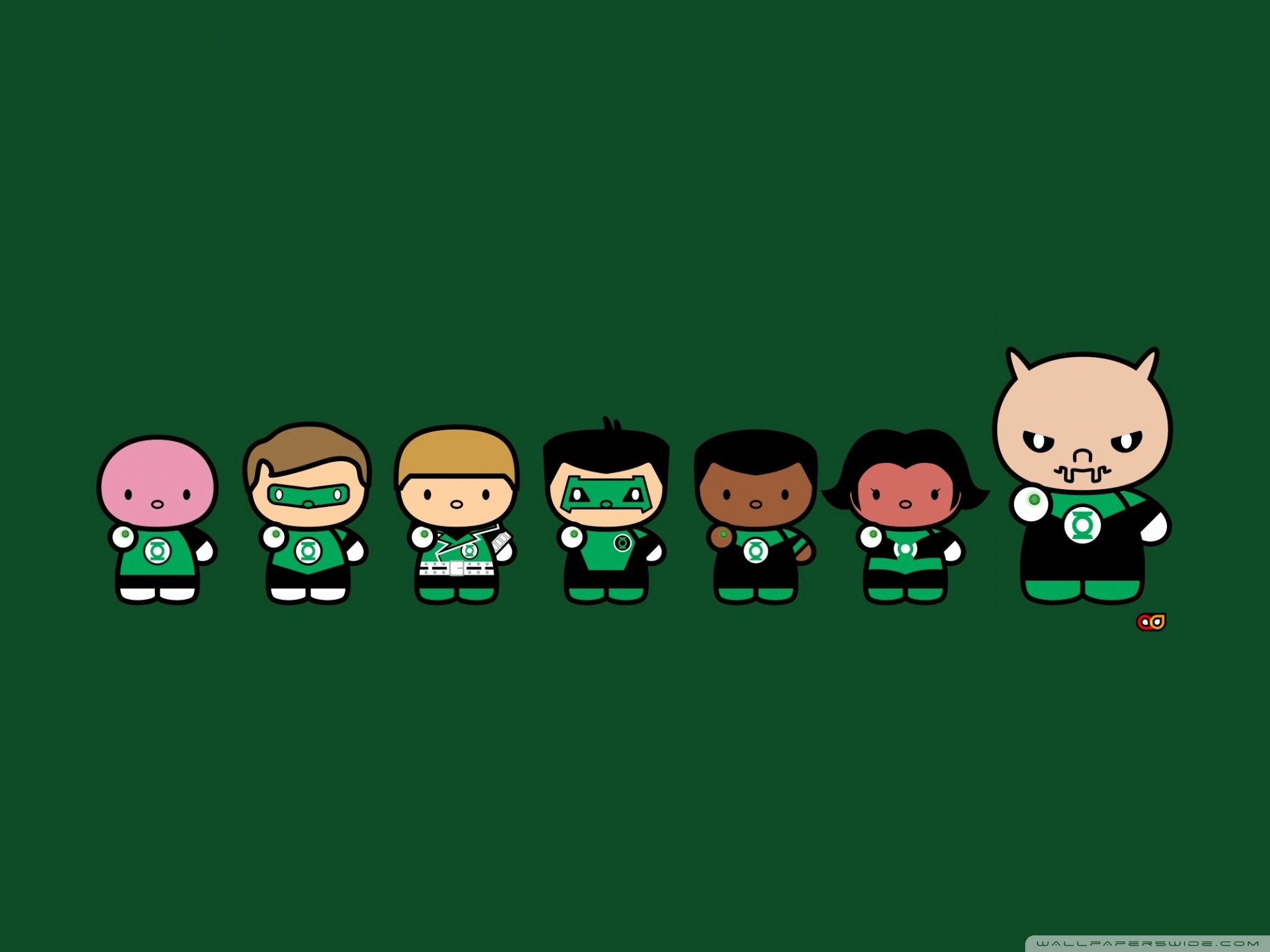 Chibi Green Lantern Corps Ultra HD Desktop Background Wallpaper for 4K UHD TV, Multi Display, Dual Monitor, Tablet