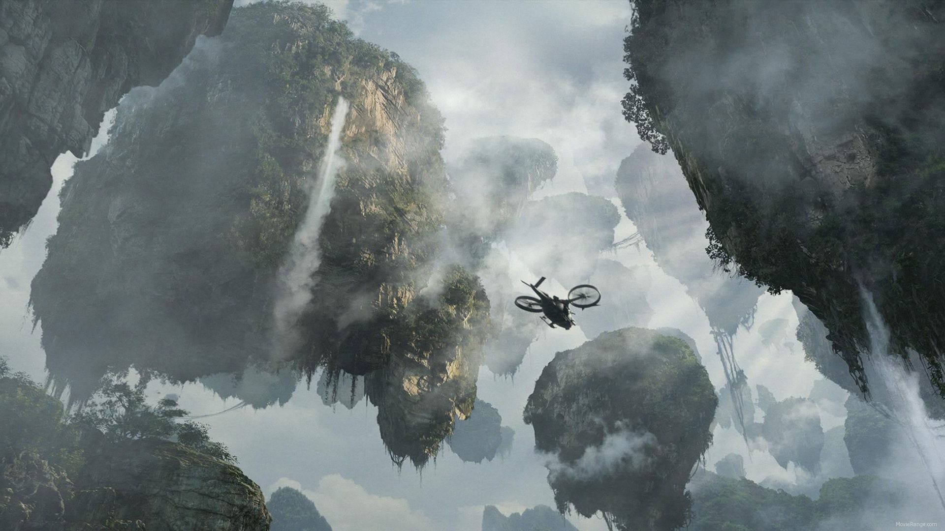 Skyline Helicopter Avatar Cloud Nature Floating Island Wallpaper:1920x1080