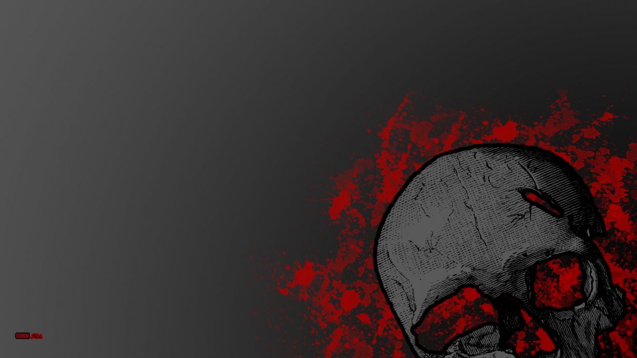 Dark blood skull wallpaperx1080