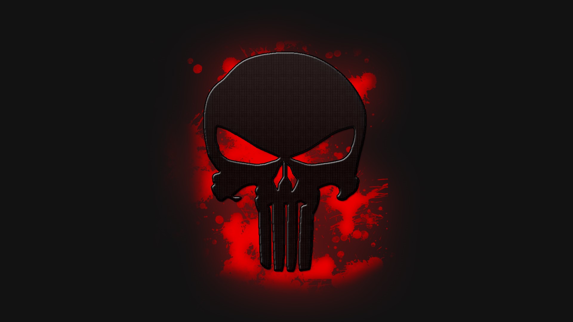 red, skull, artwork, The Punisher, blood, red background. Mocah HD Wallpaper
