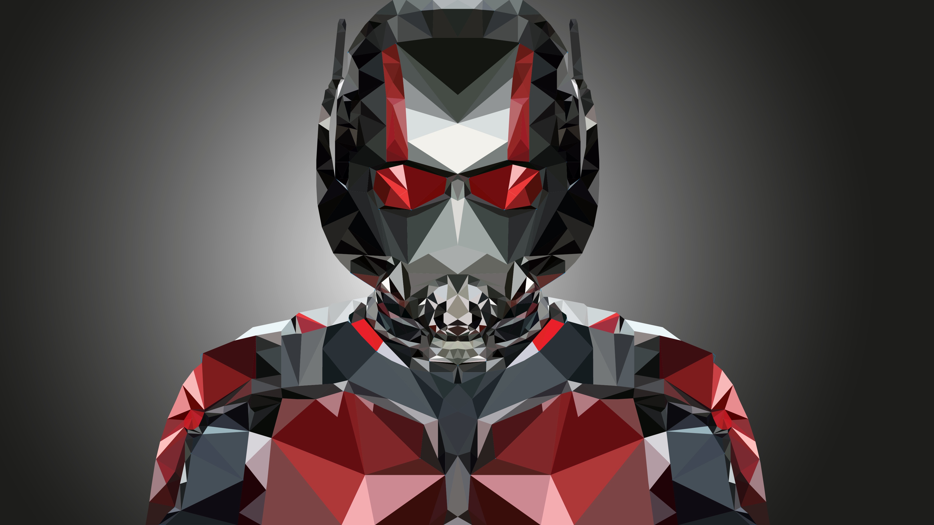 Wallpaper 4k Ant Man Polygonal Portrait Illustration 4k Wallpaper