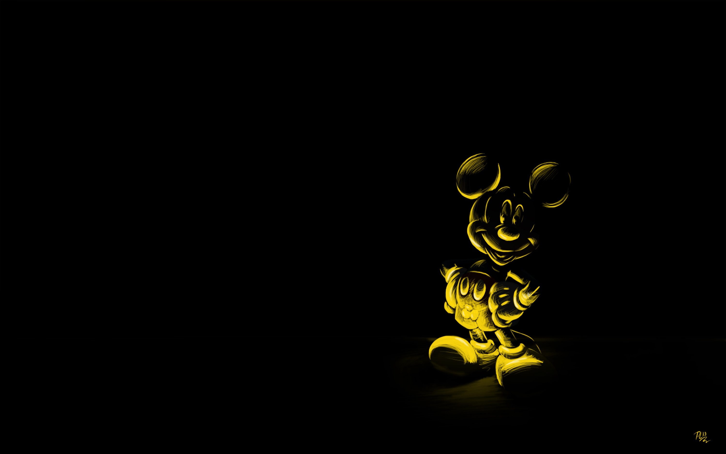 Cartoon, Black background, Character, Mickey mouse, Mouse wallpaper