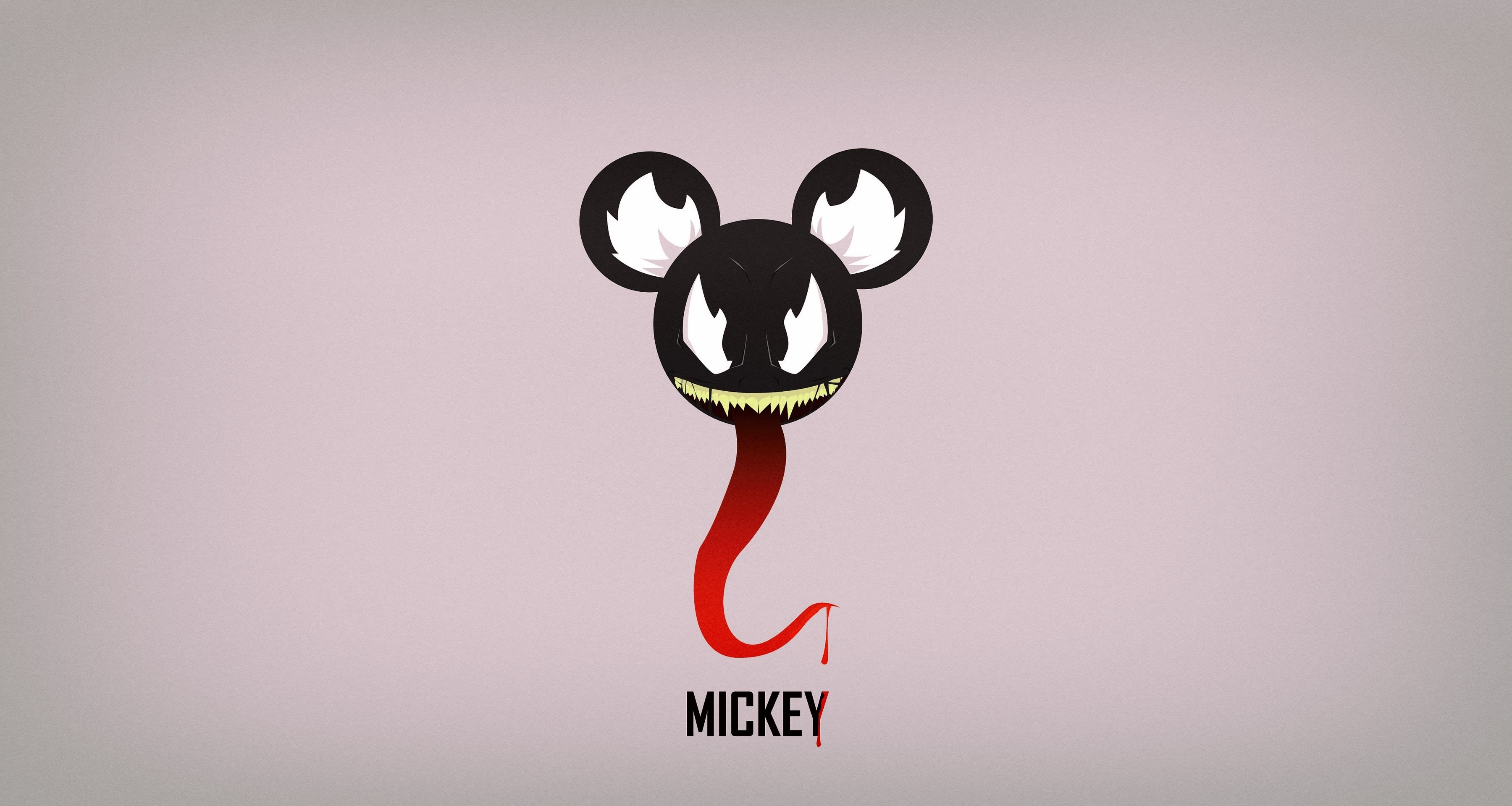 Wallpaper / Mickey Mouse, Minimalism, Venom, Artwork, Spider Man Free Download