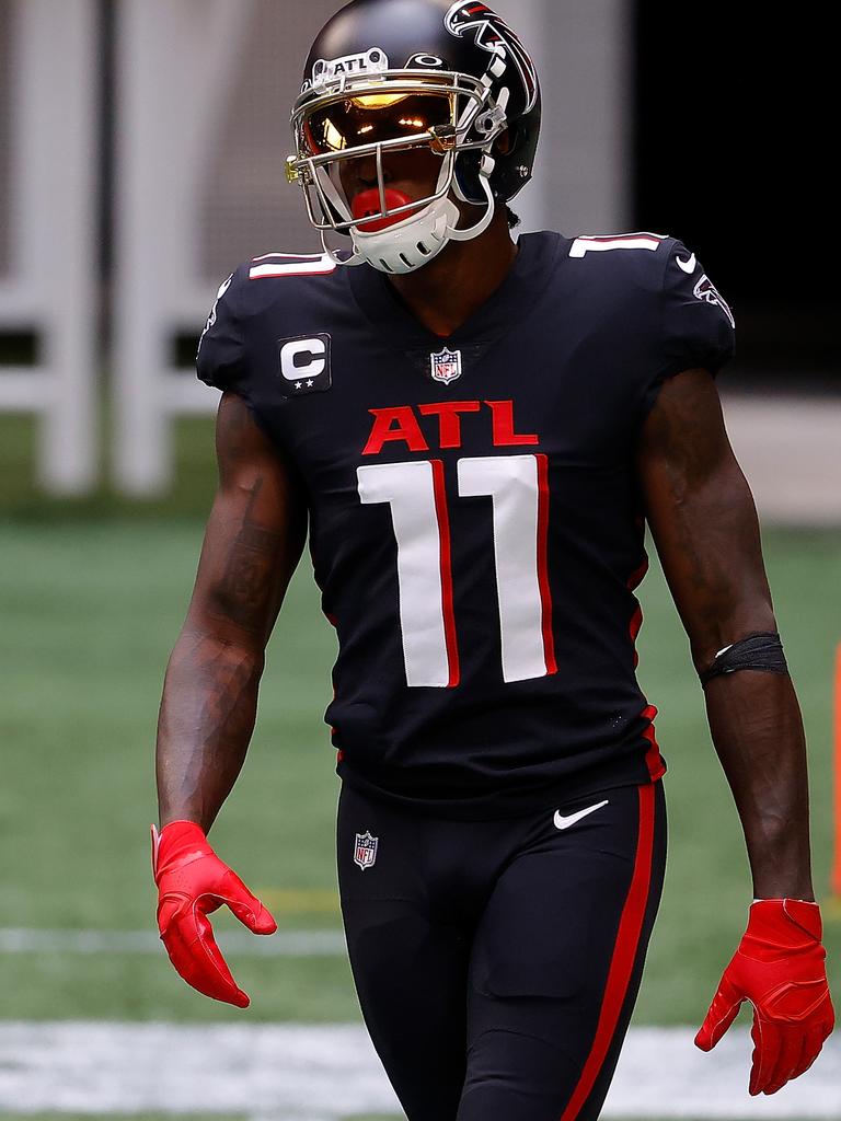 Download Atlanta Falcons Julio Jones White Uniform Wallpaper