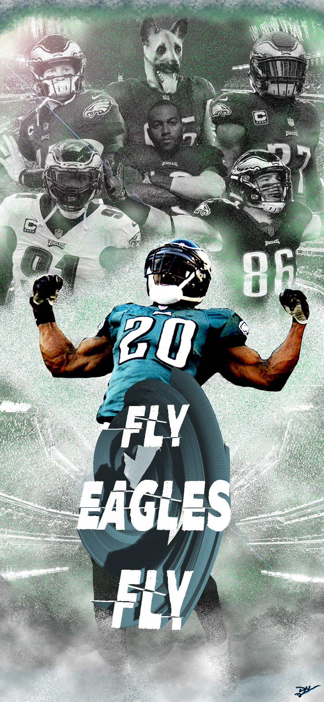 Spent some time today working on this wallpaper (iPhone X dimensions) since I'm too excited for tomorrow! Hope yall like it. GO BIRDS!!!: eagles