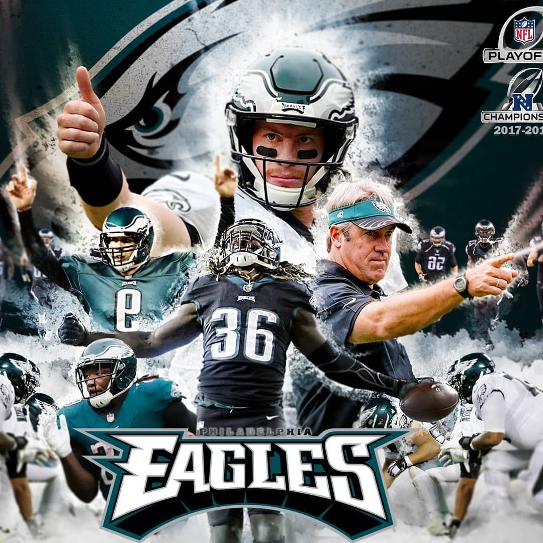 Download Three Players Of Philadelphia Eagles Poster Wallpaper