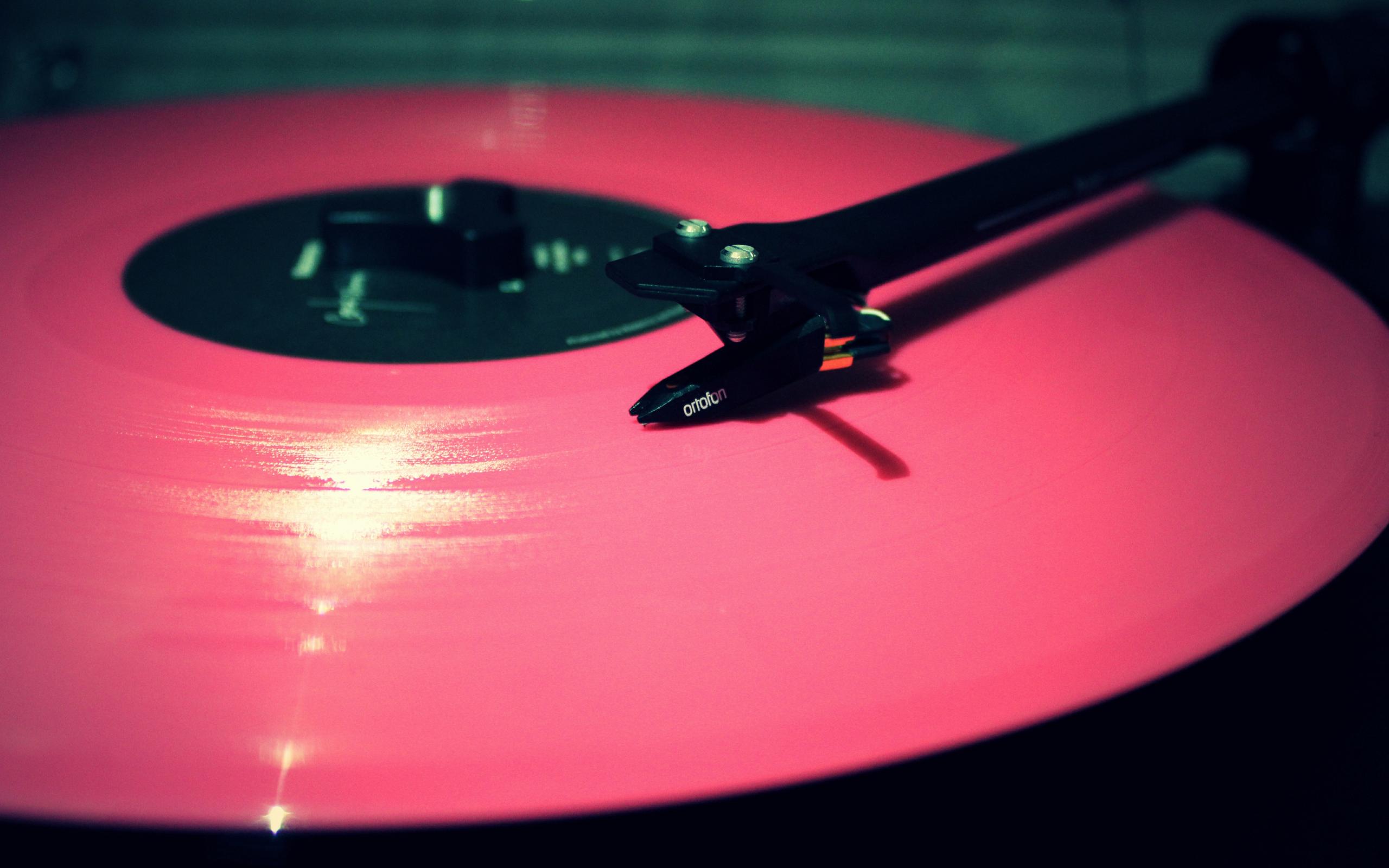 Pink vinyl record HD wallpaper