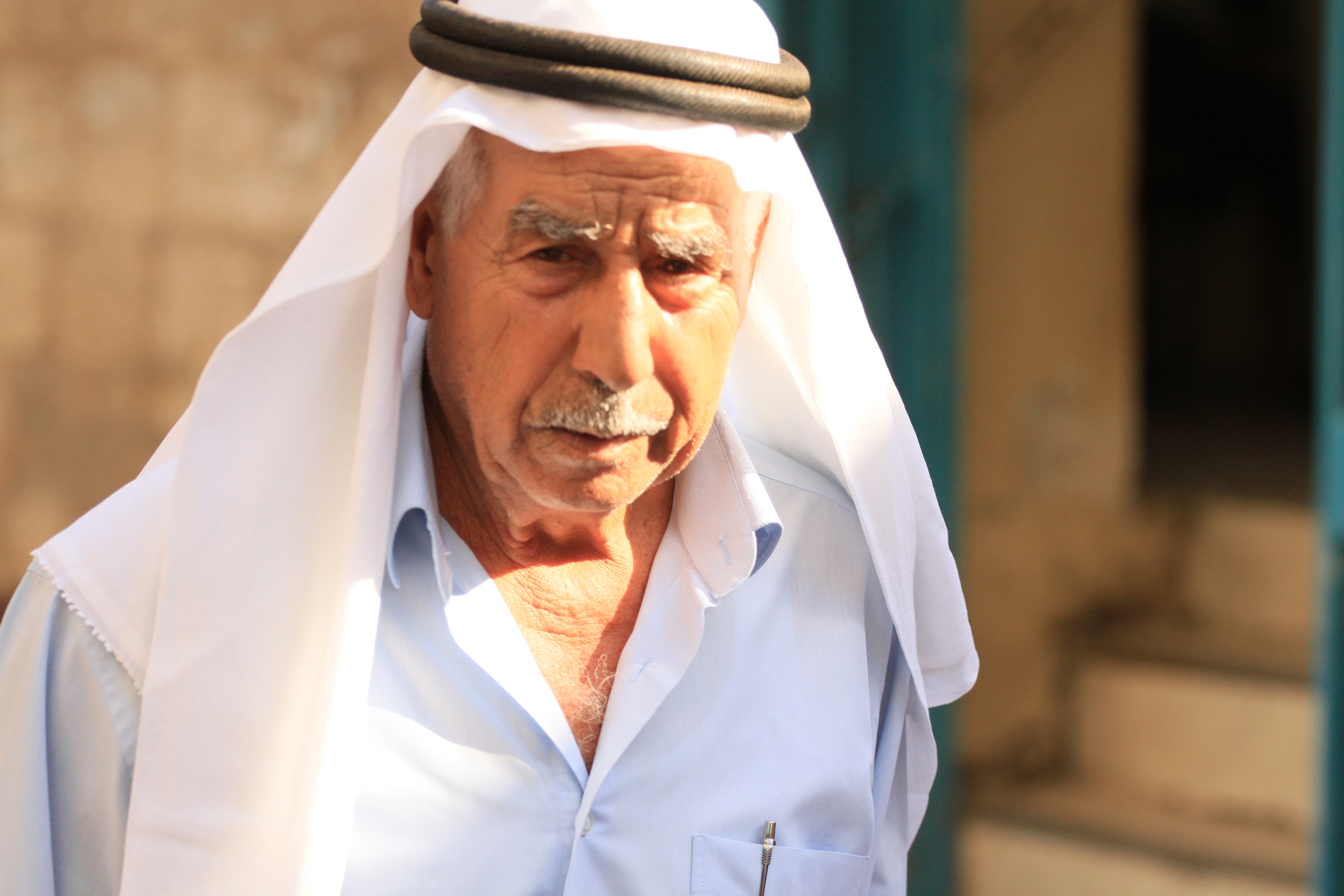 Free photo: Arabic old man, Morocco, Sitting