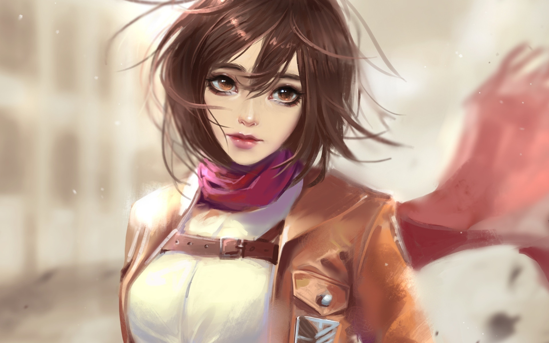 Desktop Wallpaper Beautiful Anime Girl, Mikasa Ackerman, HD Image, Picture, Background, 2be758