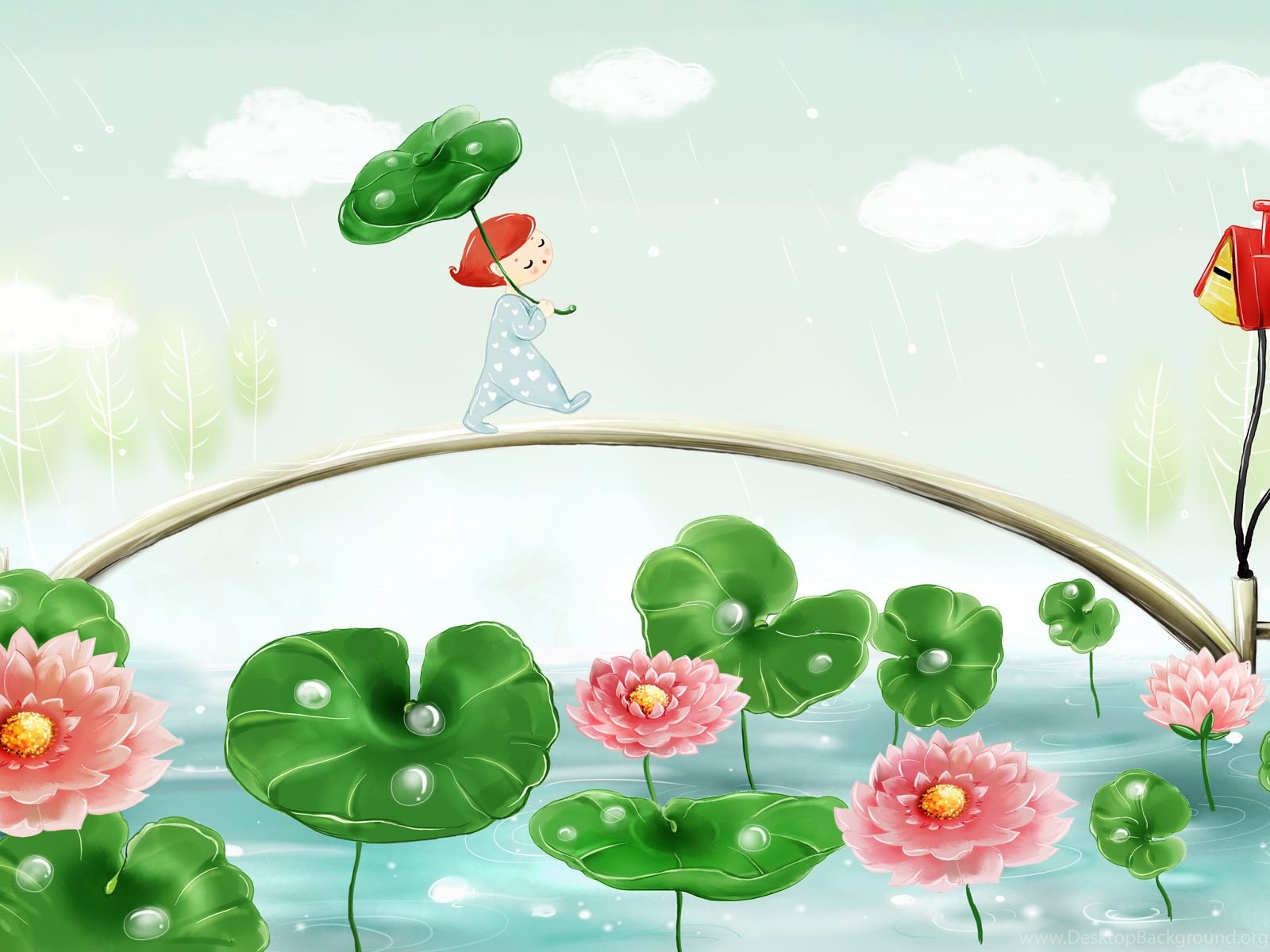 Cartoon Wallpaper Theme Refreshing Summer Wallpaper Image. Desktop Background