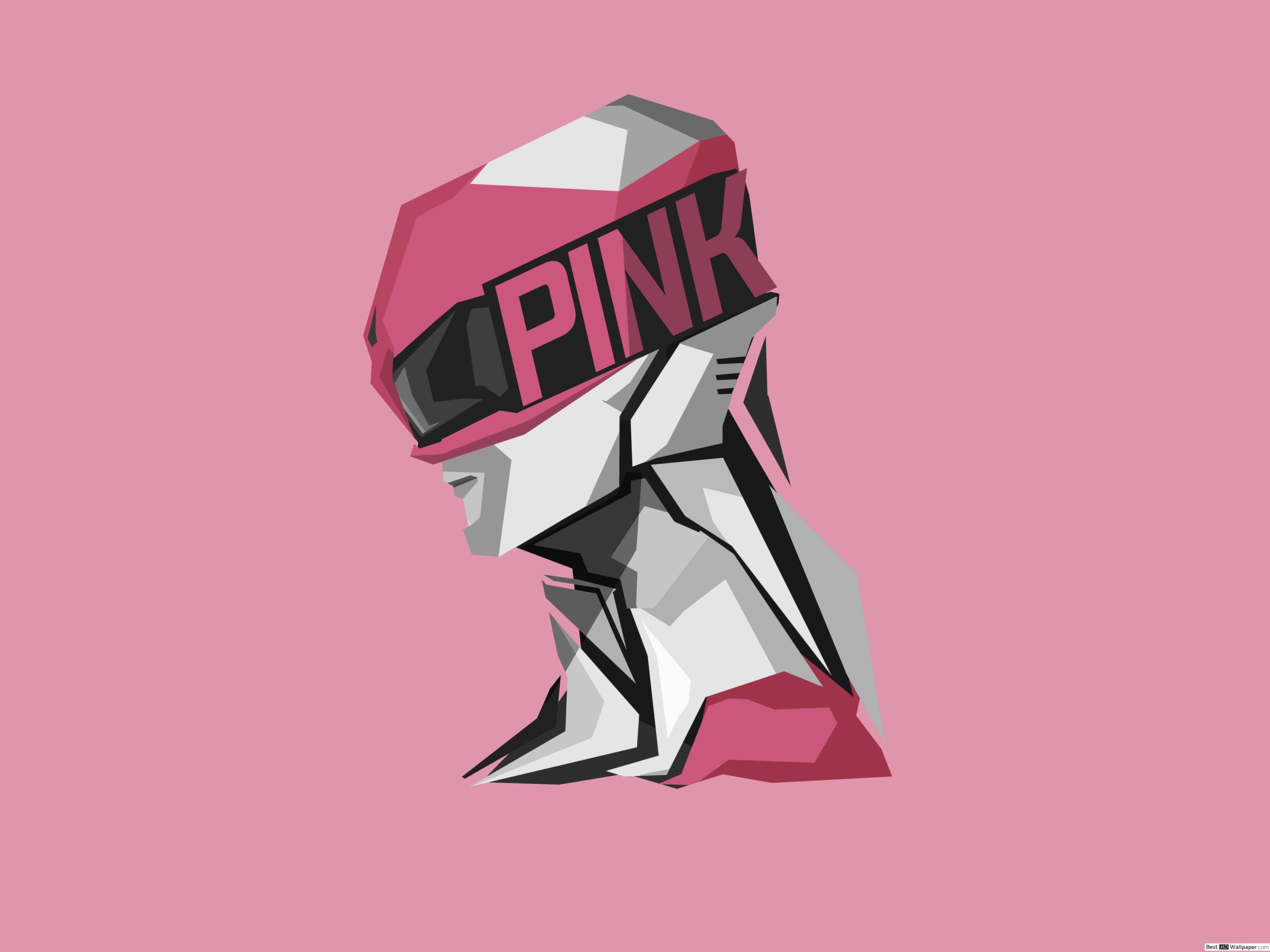 Power Ranger, Pink Ranger Minimalist HD wallpaper download