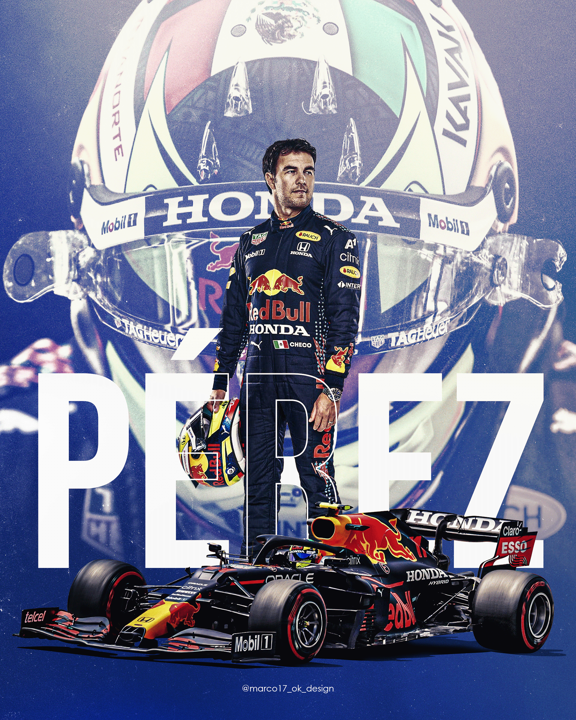 Sergio Perez Red Bull Artwork / Wallpaper