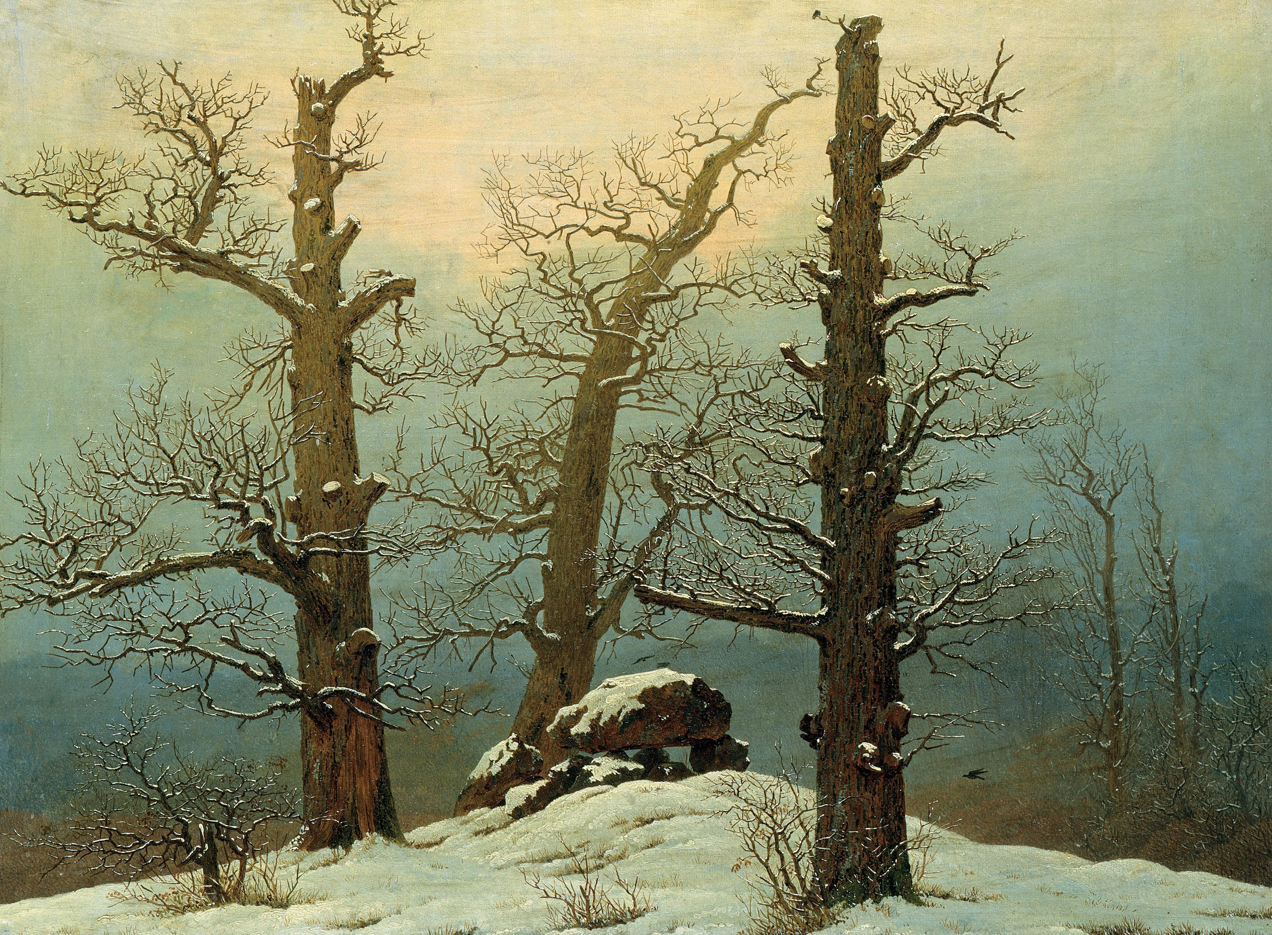 winter #trees #landscape #stones #picture Caspar David Friedrich Dolmen in the Snow K #wallpaper #hdwall. Caspar david friedrich, Posters art prints, Landscape