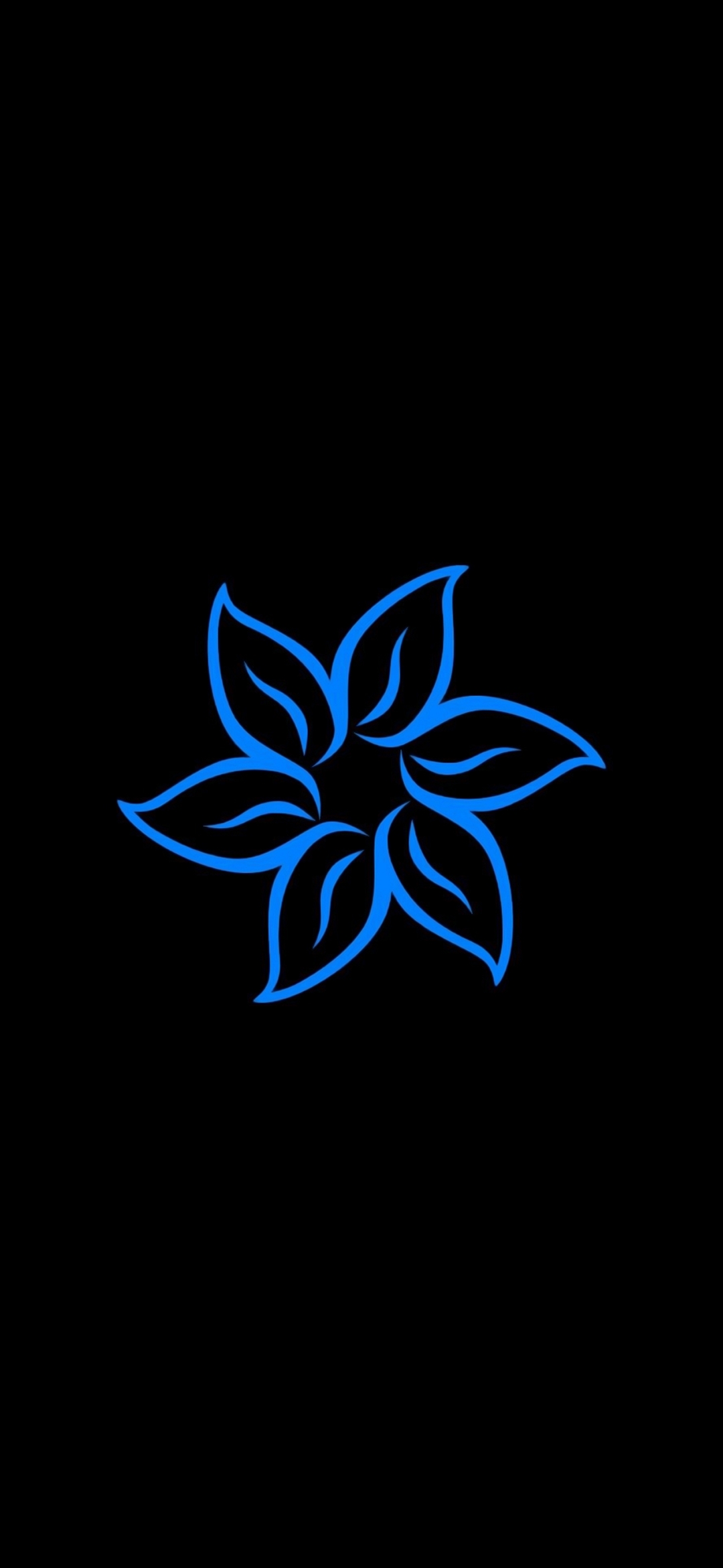 Swirl Flower Dark OLED Wallpaper for iOS 14 iPhone