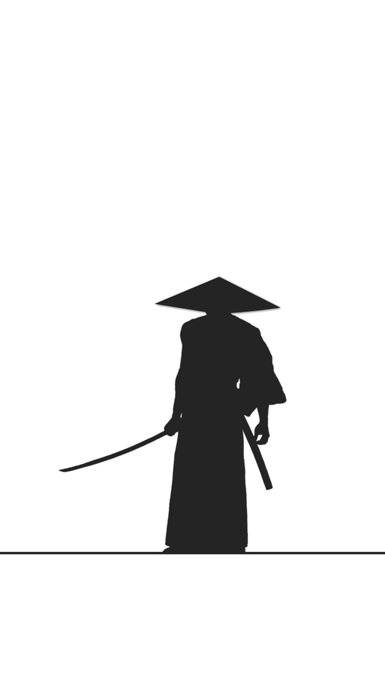 Black Samurai White Background Android 1080p HD Wallpaper