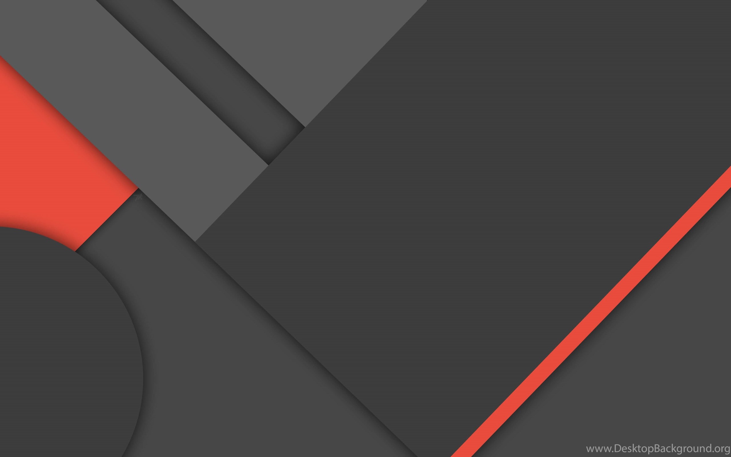 Dark Grey Red Material Design 4K Wallpaper Desktop Background