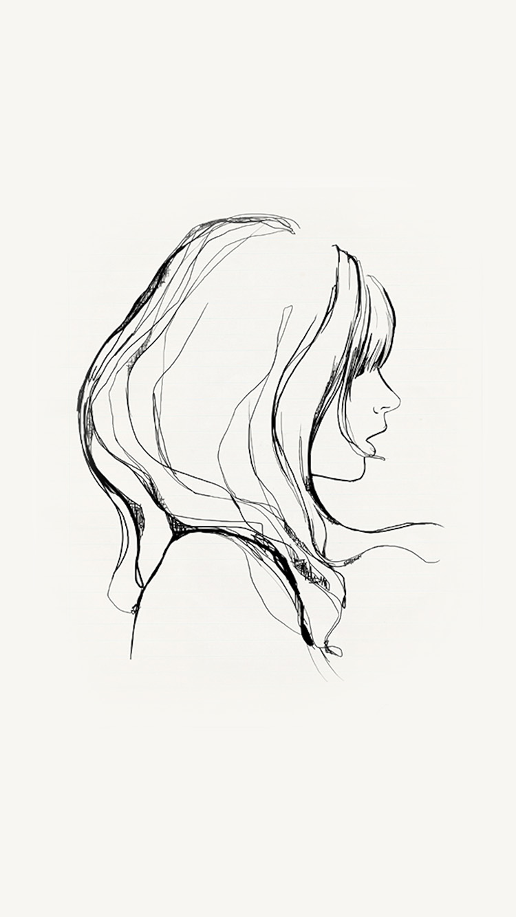 Drawing Simple Minimal Girl Illustration Art Wallpaper