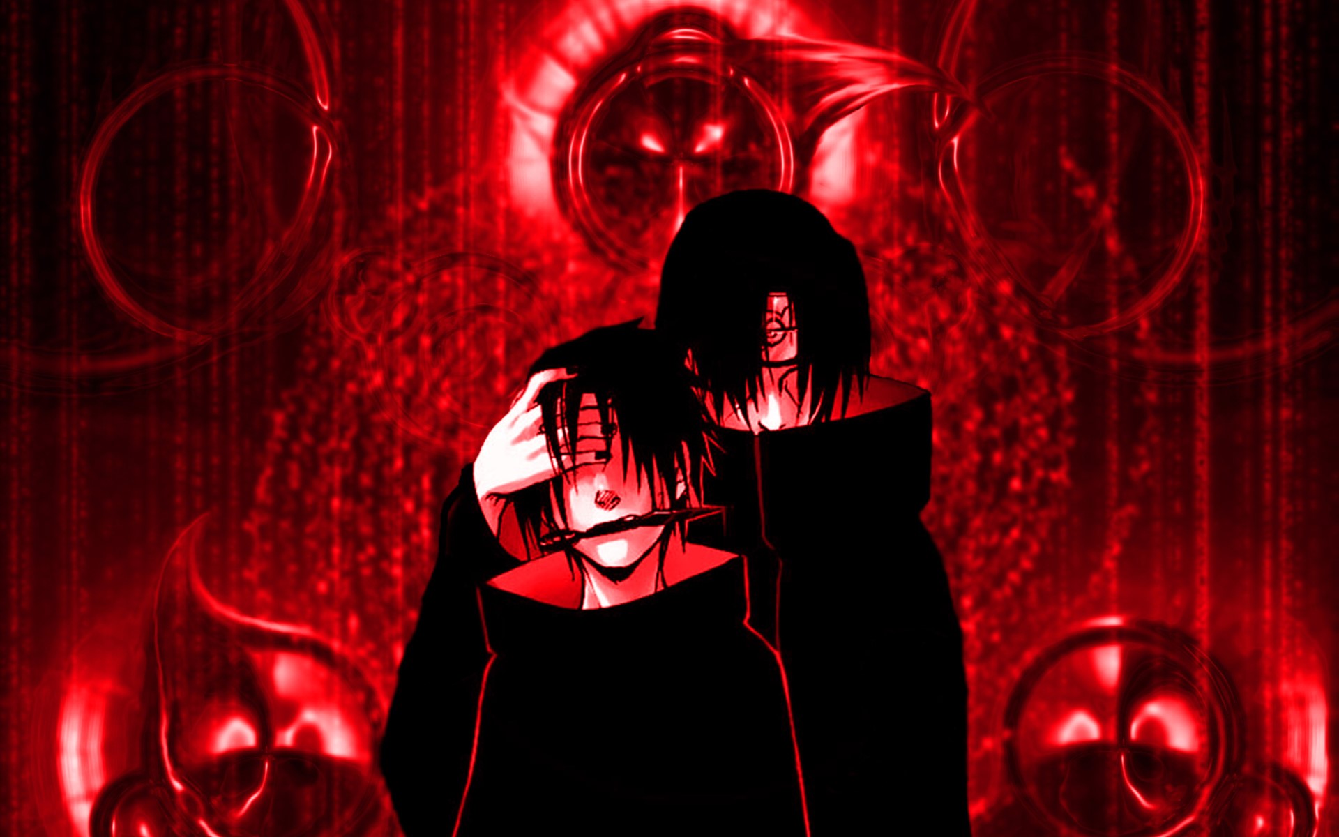 Naruto (anime), red background, Akatsuki, anime, red. Mocah HD Wallpaper