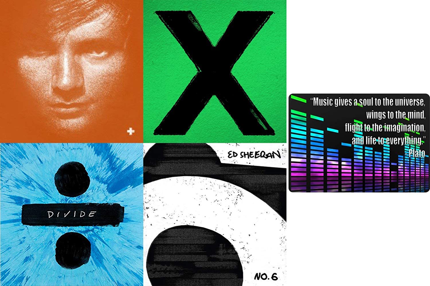 Ed Sheeran Sheeran: Complete Studio Album Discography CD Collection with Bonus Art Card (No. 6 Collaboration Project / Divide and More).com Music