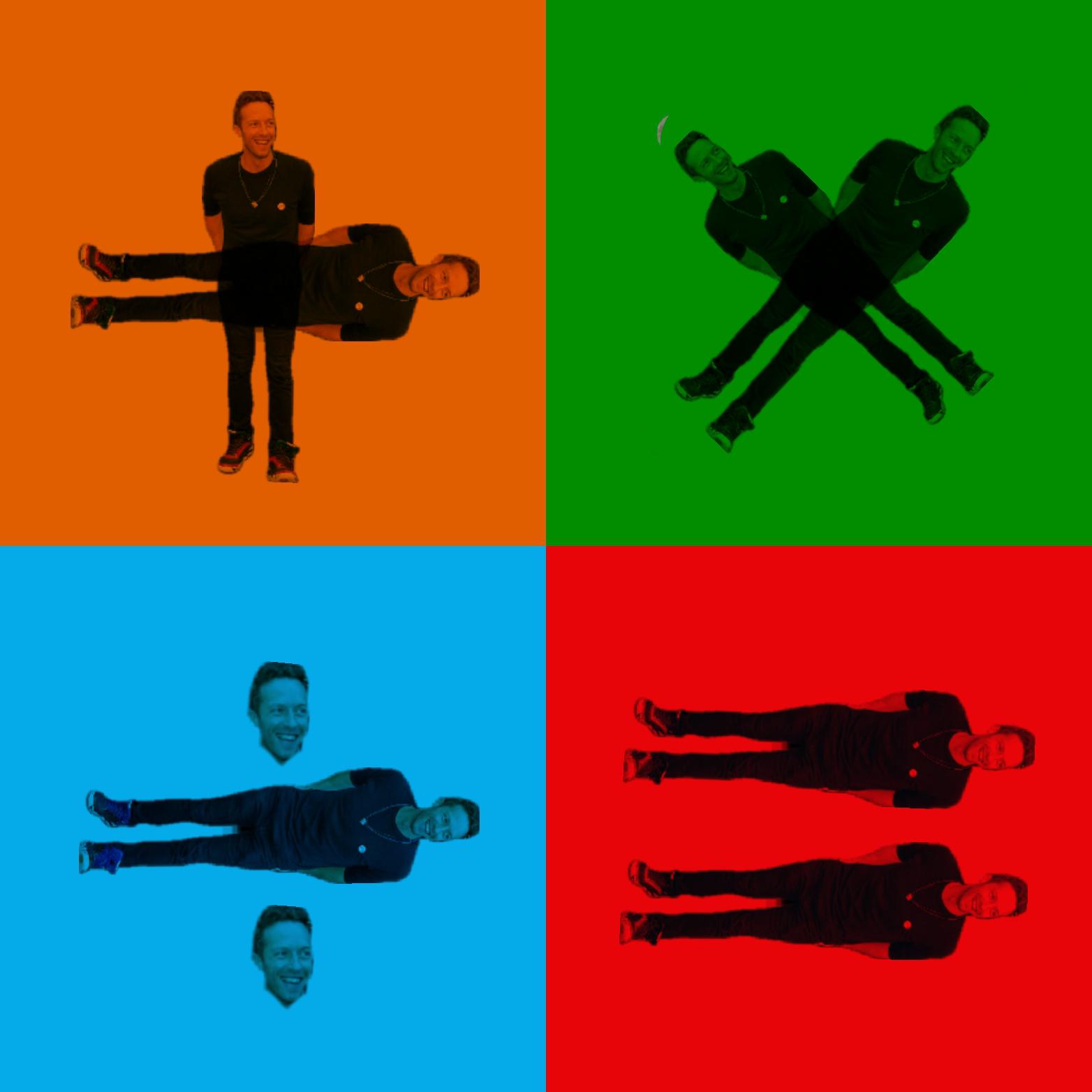 Chris martin as ed sheeran album covers: Coldplay