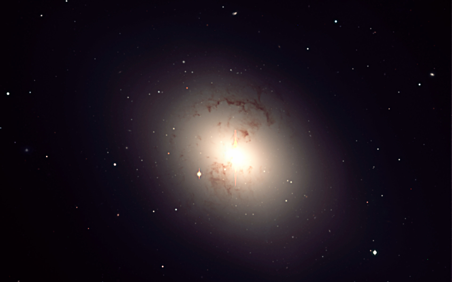 Giant elliptical galaxy NGC 1316 in Fornax Cluster
