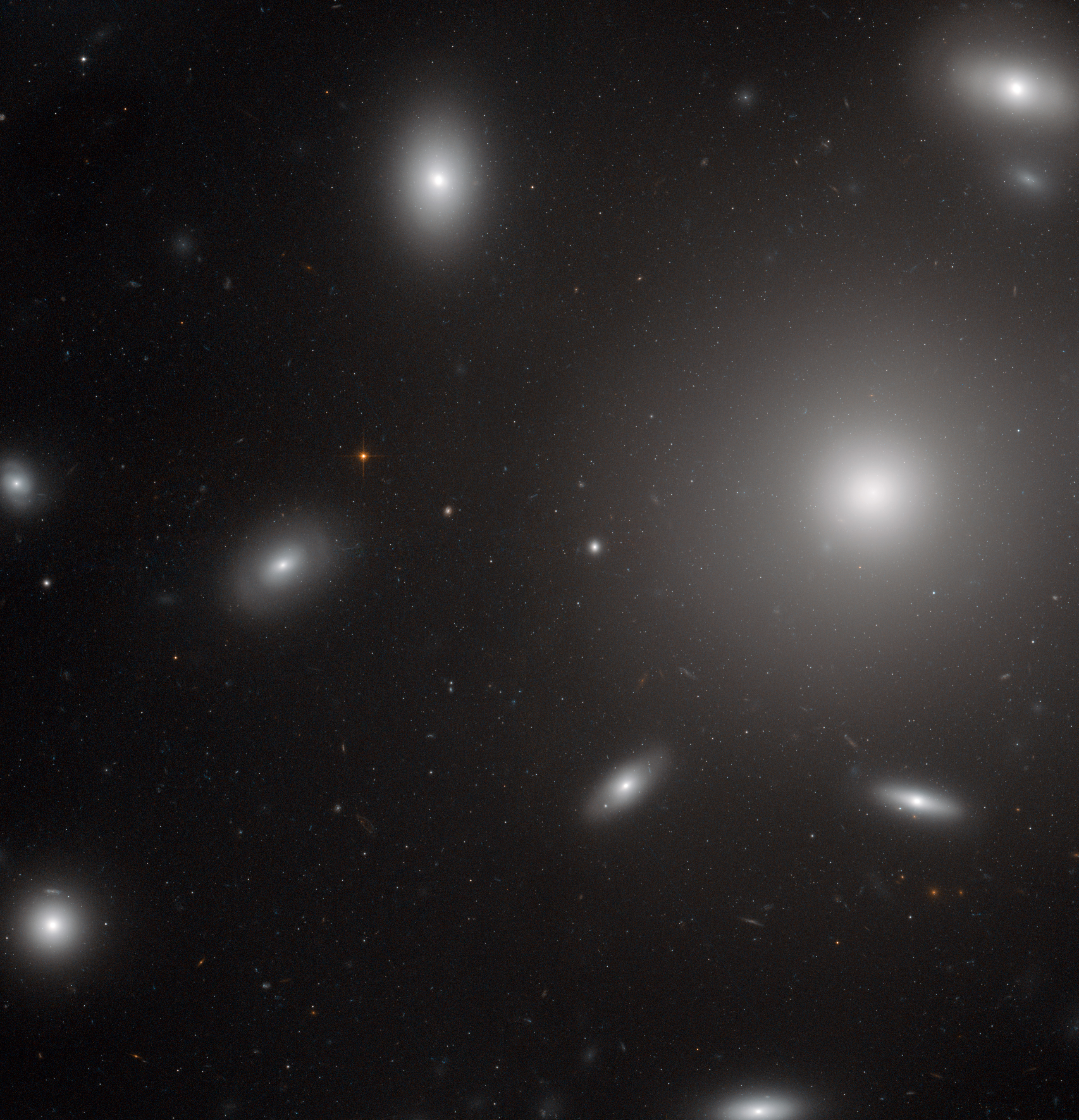 Hubble Catches Galaxies Swarmed