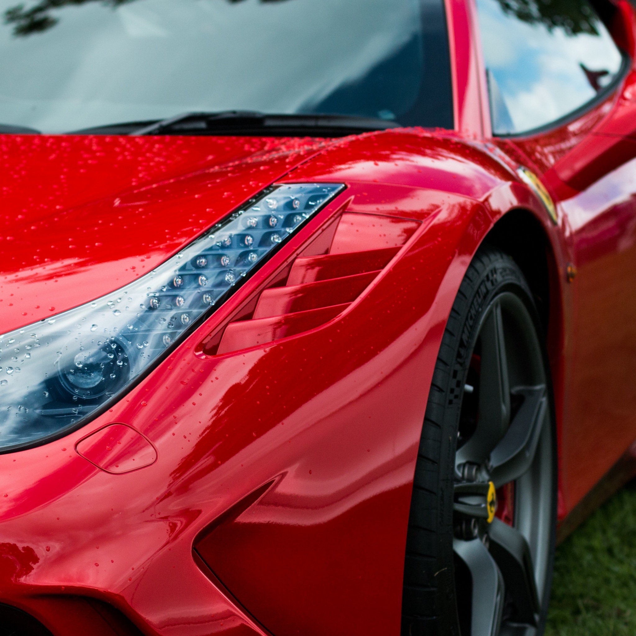 Wallpaper 4k ferrari 458 speciale, ferrari, sports car, supercar, red, headlight, wheel 4k Wallpaper