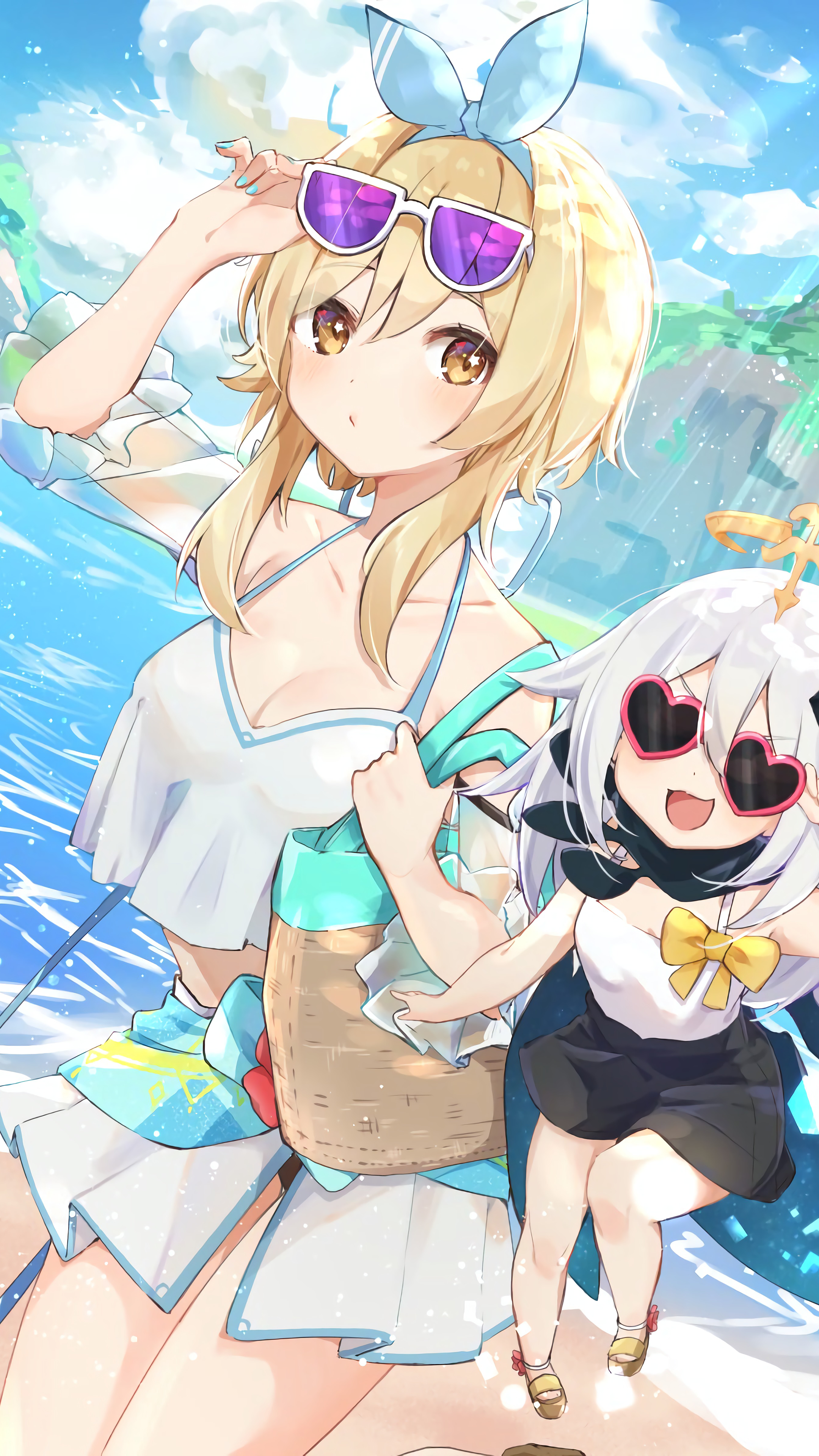 2160×3840 Lumine and Paimon (Genshin Impact)