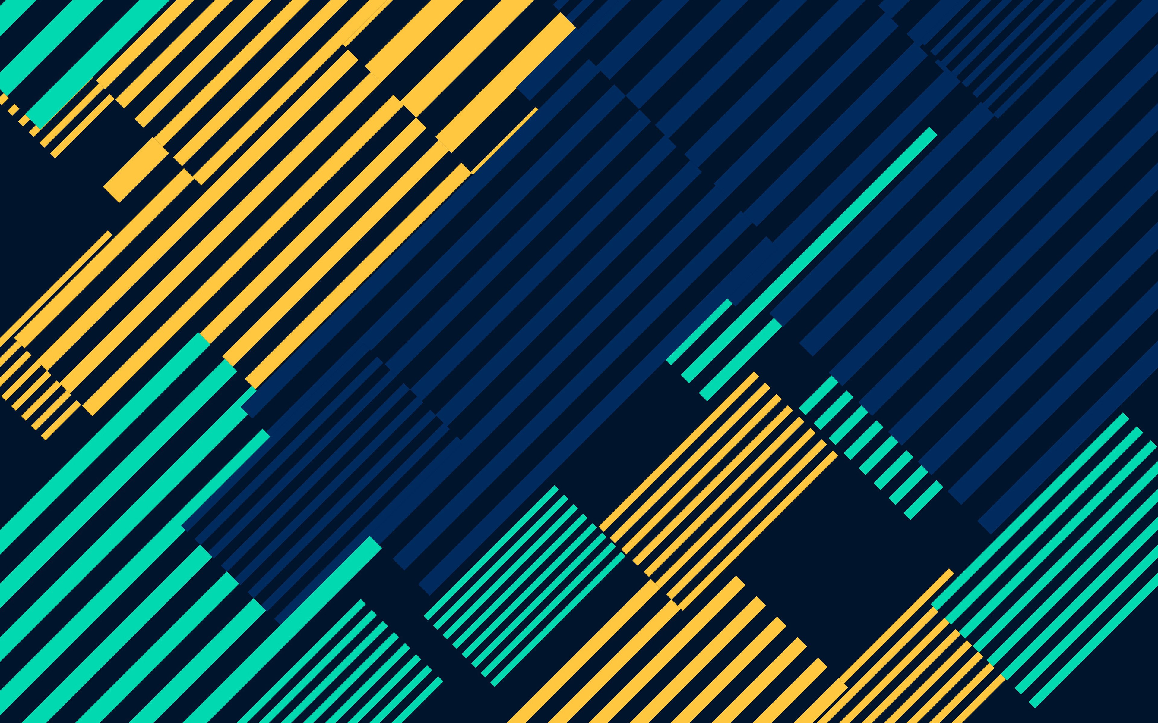 Download wallpaper colorful diagonal lines, 4k, material design, creative, linear patterns, geometric shapes, abstract background for desktop with resolution 3840x2400. High Quality HD picture wallpaper