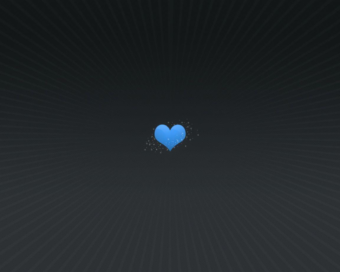 Blue Heart desktop PC and Mac wallpaper
