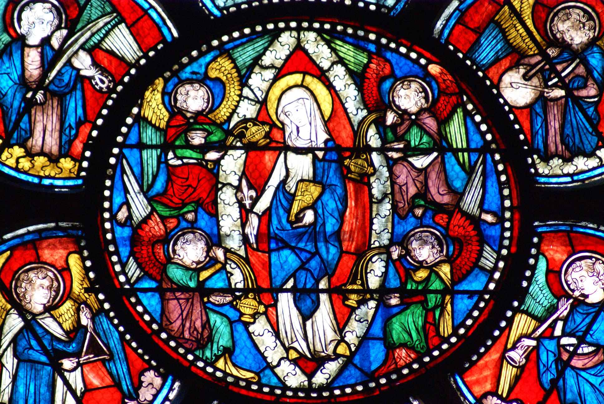 Stained glass art window religion f_JPG wallpapers
