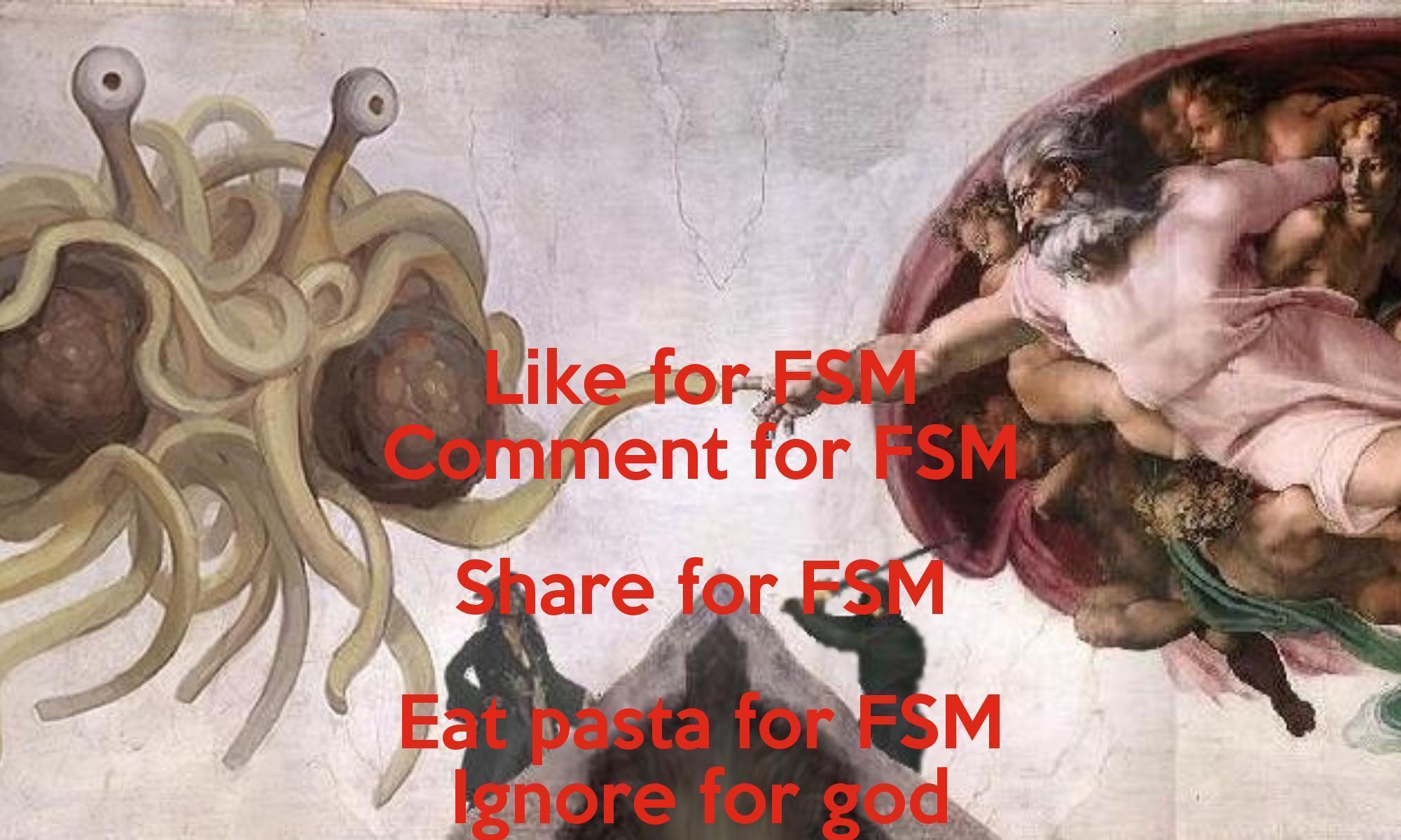 Like for FSM Comment for FSM Share for FSM Eat pasta for FSM