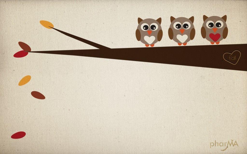 Animals For > Cute Owl Design Wallpaper