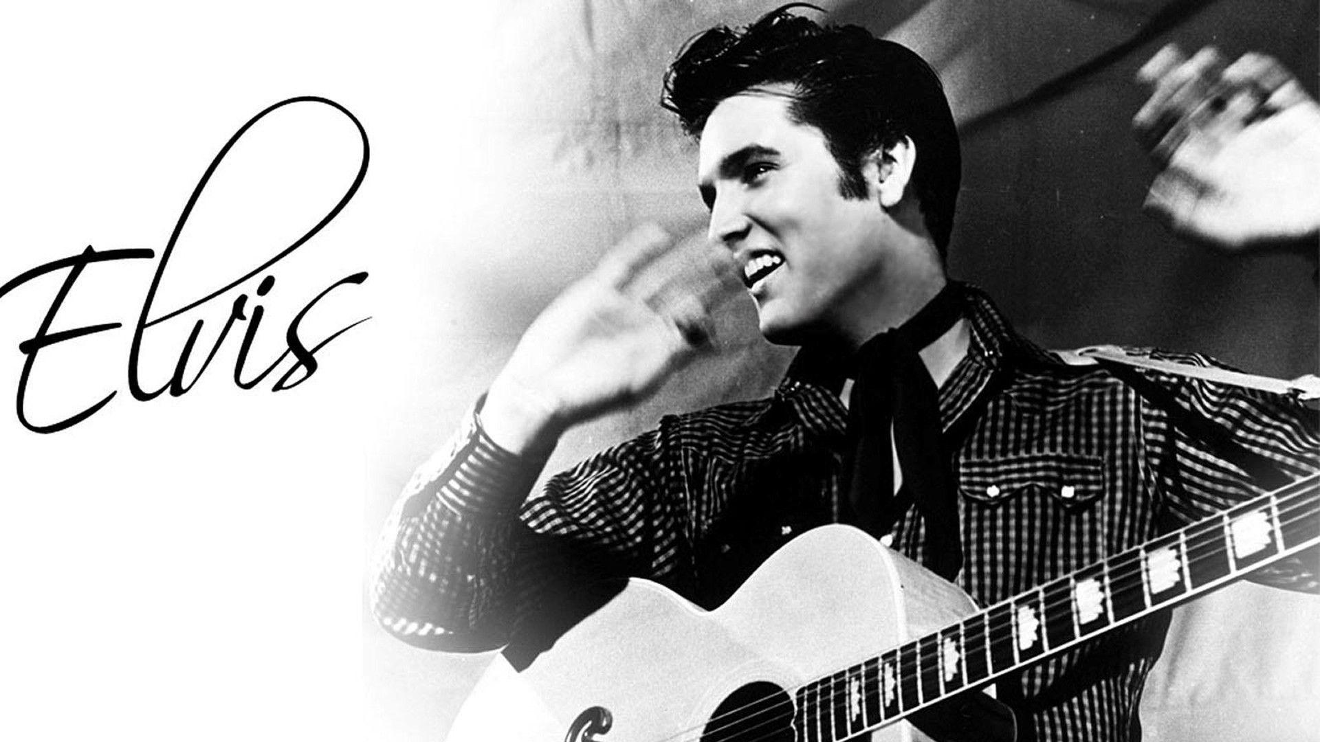 Elvis Presley Smile Wallpaper Wide or HD. Male Celebrities Wallpaper