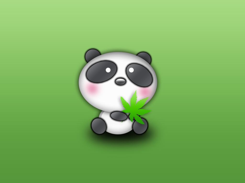 Cute Cartoon Panda, Desktop and mobile wallpaper