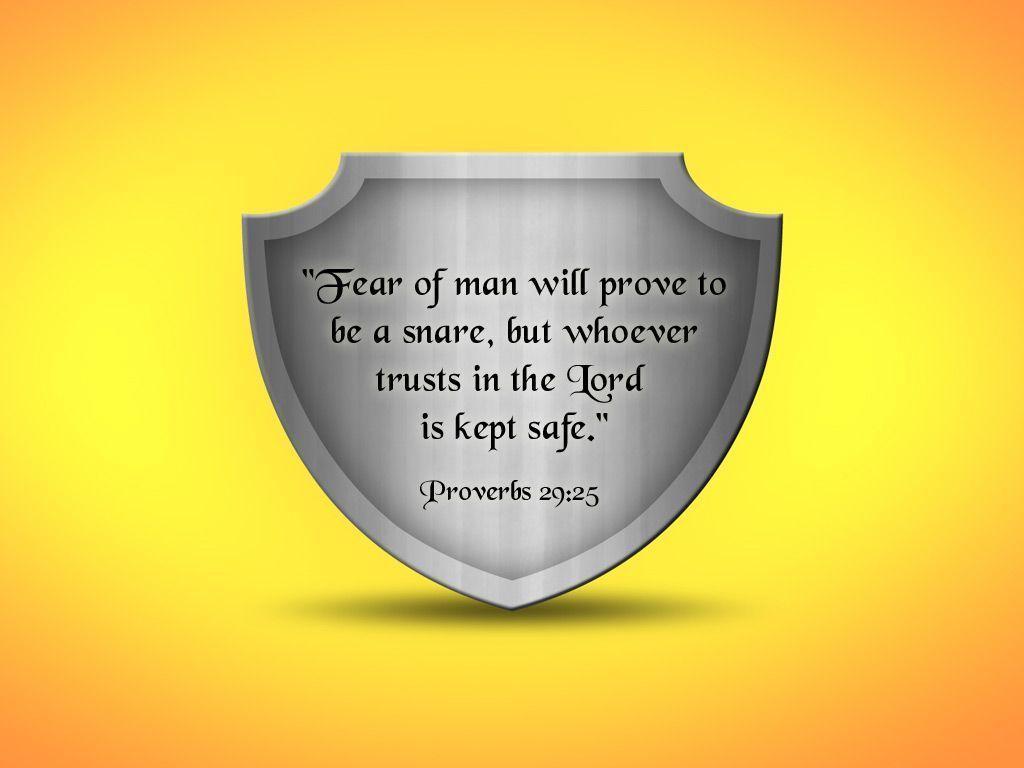 Proverbs 29:25 of Man Wallpaper
