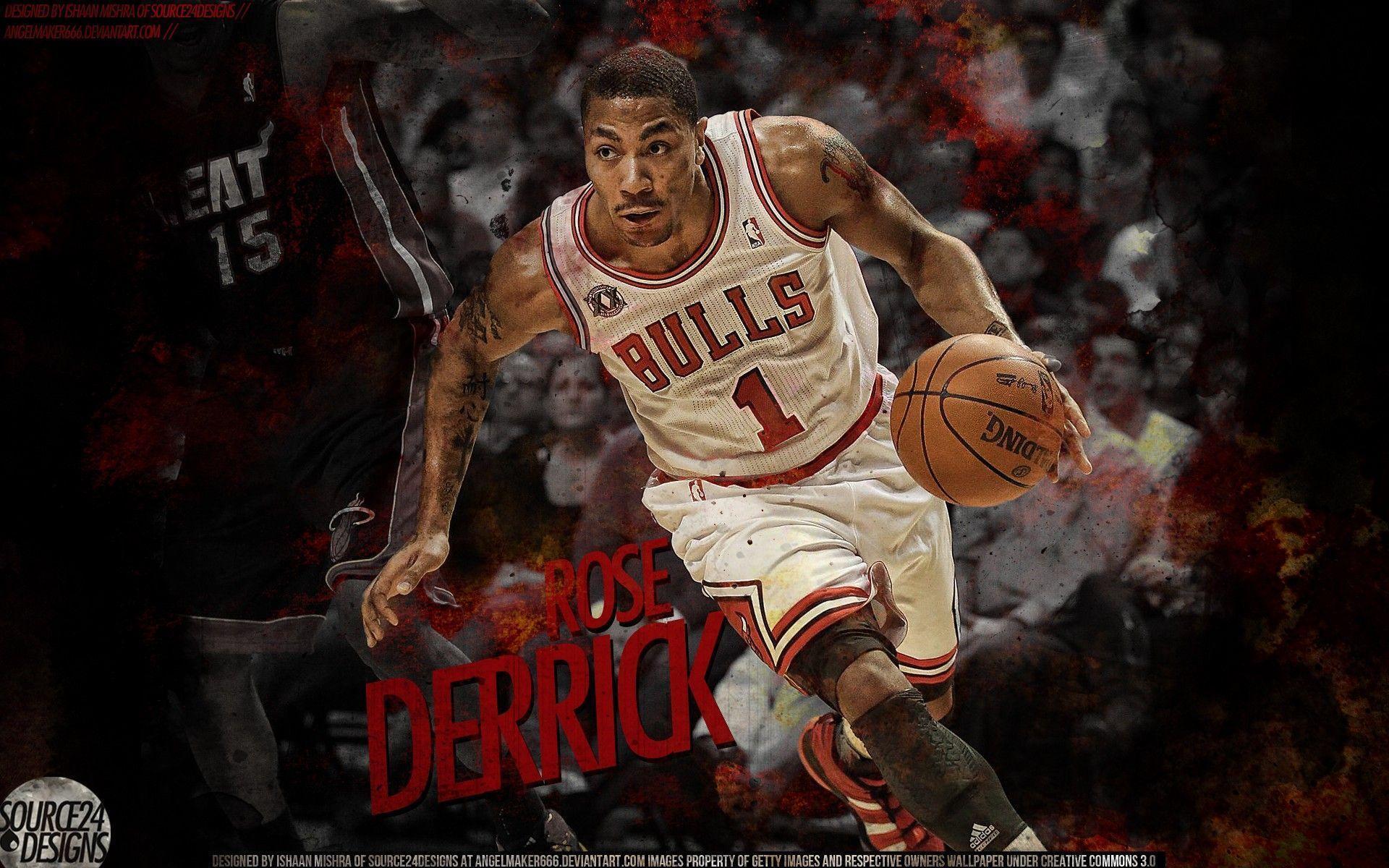 Derrick Rose Playing Basketball HD Wallpaper