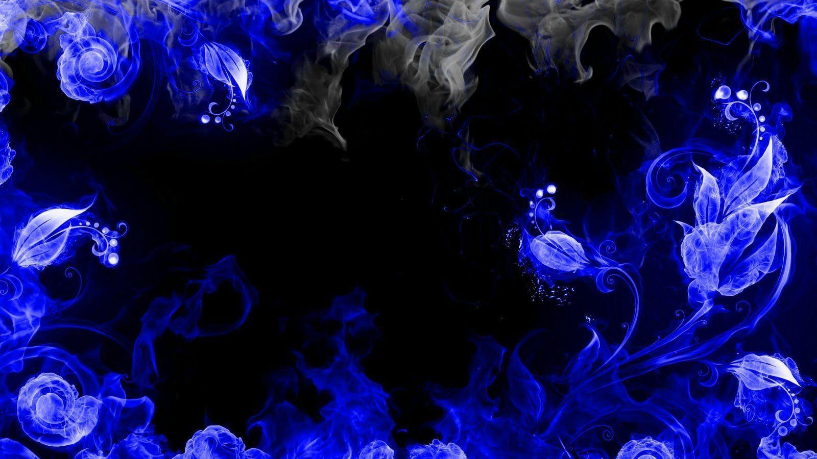 Wallpaper For > Red And Blue Fire Background
