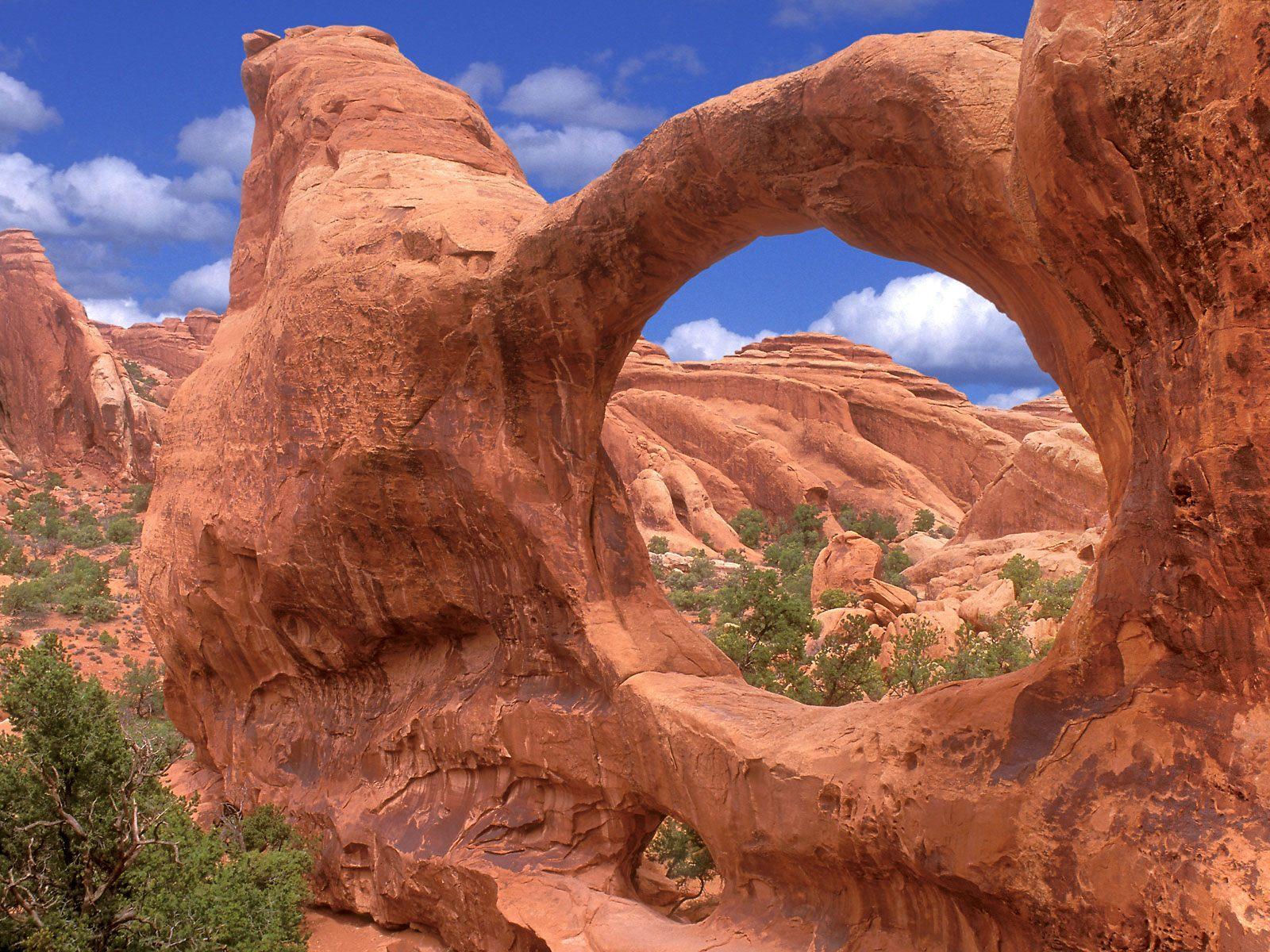 Double O arch arches national park Utah free desktop background