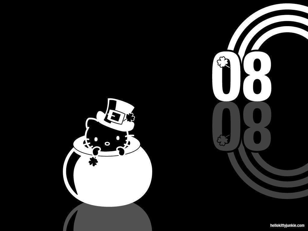 image For > Hello Kitty Black Background
