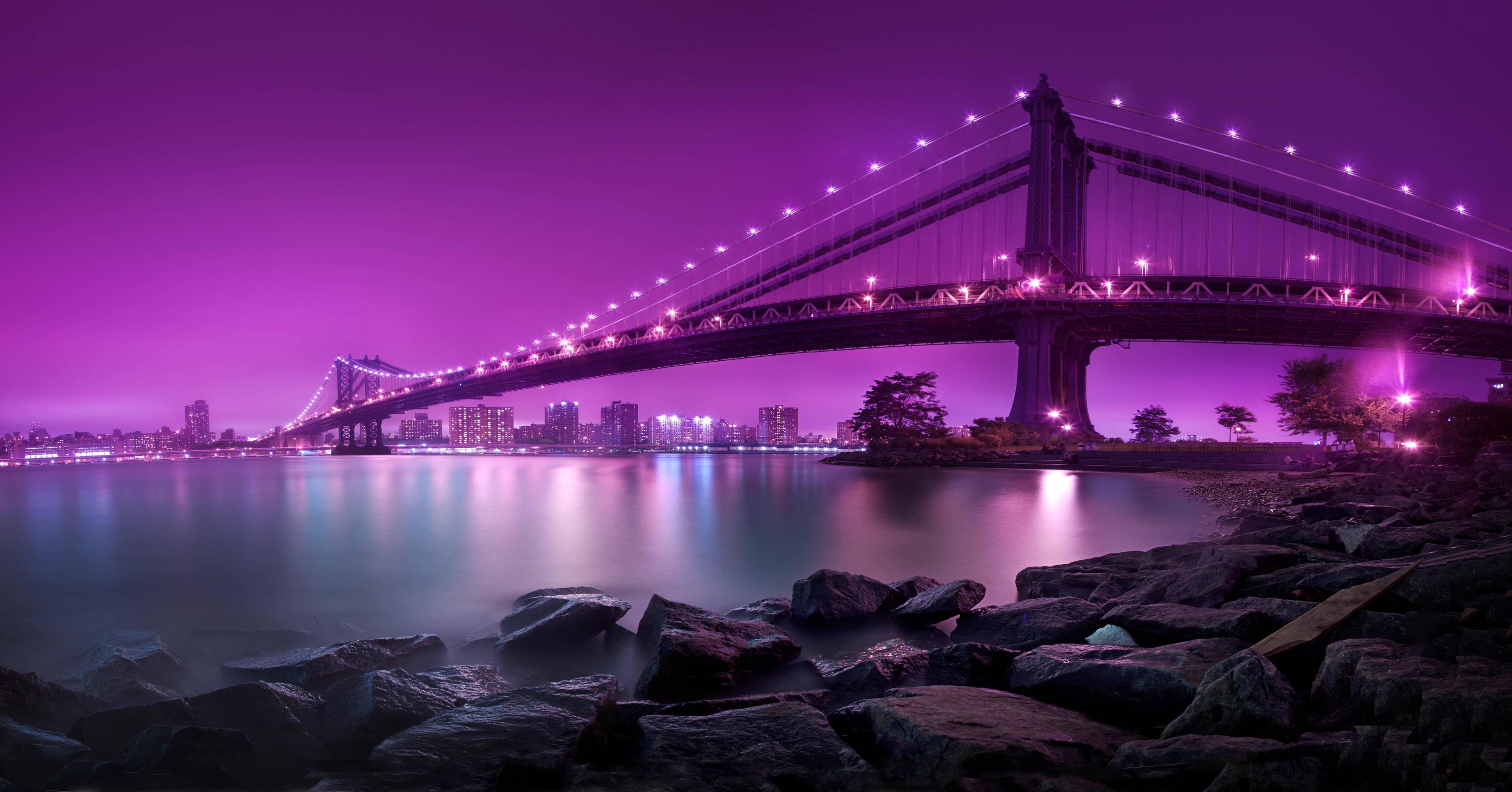 Interior Awesome Bridge Purple HD Wallpaper. Free HD Desktop