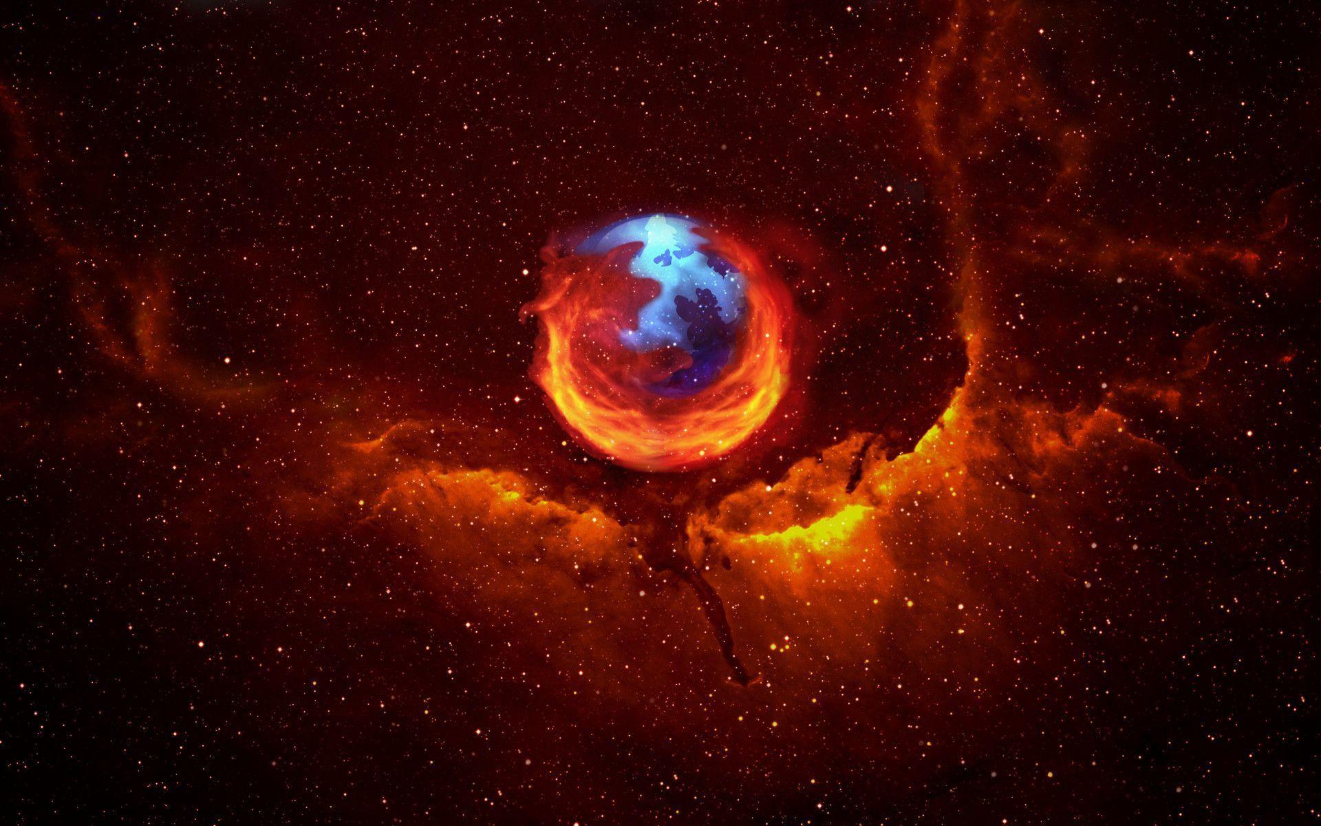 Mozilla Firefox Space Wallpaper Wide or HD. High Tech Wallpaper